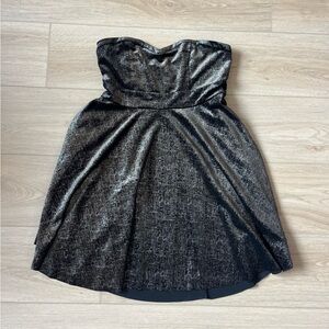 Free People Elegant Metalic Strapless Dress